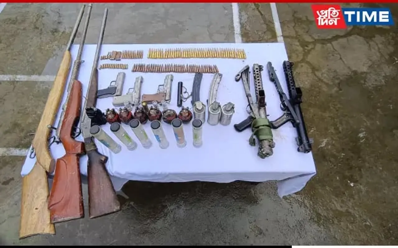 Massive Arms, Ammo Cache Recovered In Manipur's Thoubal